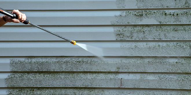 pressure washing siding